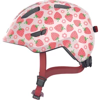 Kép 1/3 - ABUS kerékpáros gyerek sisak Smiley 3.0 LED, In-Mold, rose strawberry, S (45-50 cm)