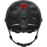 Kép 3/5 - ABUS kerékpáros városi sisak Hyban 2.0 ACE, ABS, beépített átlátszó szemüveggel, velvet black, M (52-58 cm)