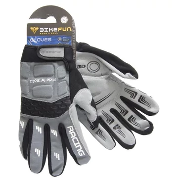 Kesztyű BIKEFUN hosszú Neo Freeride SZÜRKE
