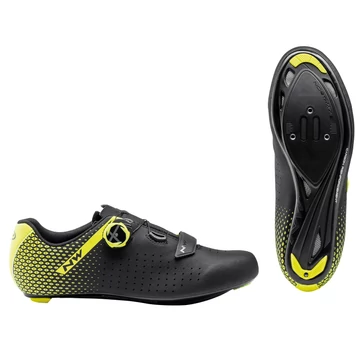 Cipő NORTHWAVE ROAD CORE PLUS 2 FEKETE/FLUO SÁRGA