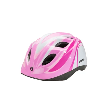 Fejvédő BIKEFUN JUNIOR PINK/FEHÉR
