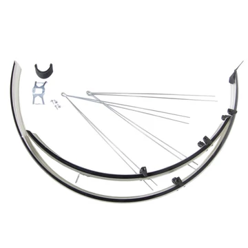 Sárvédő BIKEFUN MTB alu-plastic fekete-ezüst-fekete - FEKETE/EZÜST/FEKETE