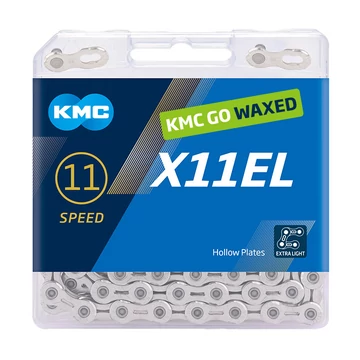 Lánc KMC X11 EL WAX 1/2x11/128 118L ezüst/ezüst 11s