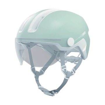 ABUS kerékpáros városi sisak Hud-Y ACE, In-Mold, beépített átlátszó szemüveggel, pure mint, L (57-61 cm)