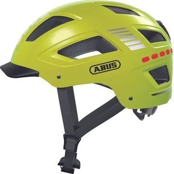 ABUS kerékpáros városi sisak Hyban 2.0 LED, ABS, signal yellow, XL (58-63 cm)