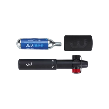 BBB Cycling kerékpáros CO2- és minipumpa BMP-33S CO2Blaster, alu test, max 8 bar, fekete