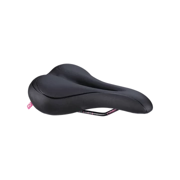 BBB Cycling kerékpáros sportnyereg BSD-67 LadySport, női, szintetikus bevonat, anatómiai nyílással, 162mm széles, 256mm hosszú, fekete