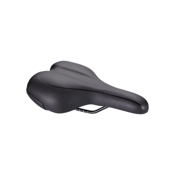 BBB Cycling kerékpáros nyereg BSD-91 Meander Active, unisex, szintetikus bevonat, anatómiai csatornával, lebegő szivacsos, 170mm széles, 265mm hosszú, fekete