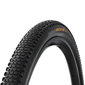 Continental gravel-cyclocross kerékpáros külső gumi 50-622 Terra Adventure Trail Grip 28x2.00, hookless felni kompatibilis, tubeless ready, fekete/fekete hajtogathatós skin