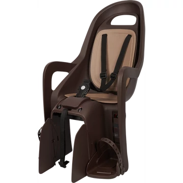 Polisport hátsó gyerekülés Groovy Maxi FF, vázra szerelhető, sötétbarna/barna