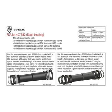Középcsapágy Madone FSA Kit fekete