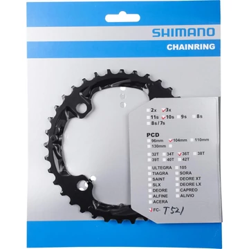 Shimano LÁNCKERÉK 36F FCT521 610 36F -AL 10-ES FEKETE