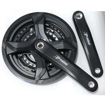 Hajtómű Prowheel TY-CQ01 láncvédővel, 28-38-48T, 170 mm, alumínium, fekete