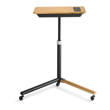 ÁLLVÁNY TRAINING DESK SZÁMÍTÓGÉP/TABLET-TARTÓ FÖLDRE BICAJ ELÉ FA/FEKETE{2/4}