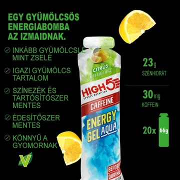 High5 Energy Gel AQUA citrus koffein