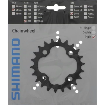 Shimano Lánckerék 3x9s 64mm 22t Deore