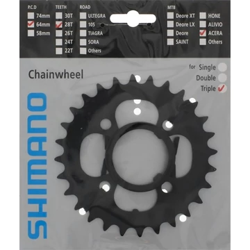 Shimano Lánckerék 3x7/8 64mm 28T
