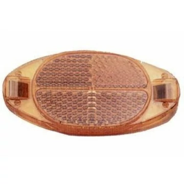 Küllőprizma borostyánsárga fém betétes