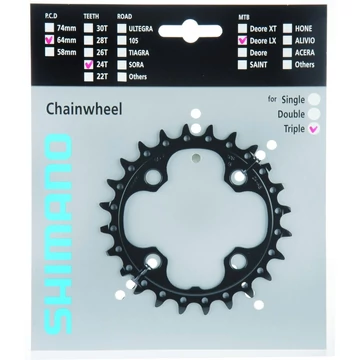 Shimano LÁNCKERÉK 24F FCM660-10 24T FEKETE