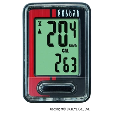 COMPUTER CATEYE ENDURO 9FUNK VASTAG VEZETÉK FEKETE/PIROS{3/4-10/10}